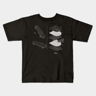 Skateboard and Grip Tape Patent T-Shirt Kids T-Shirt